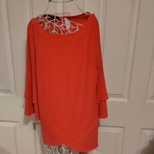 Apt. 9 Vibrant Orange Long Sleeve Dress